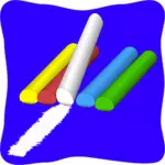 Color chalk vector drawing