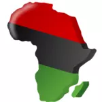 Gambian flagg i form av Afrika vektorgrafikk utklipp