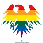 Águia da bandeira de LGBT