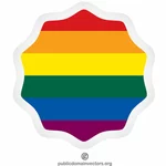 ملصق علم المثليين والمثليات ومزدوجي الميل الجنسي و