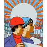 Radziecki plakat wektorowej