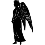Lady angel silhouette