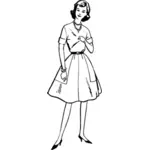 Lady in jaren 50 kleding