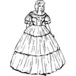 Lady in big dress