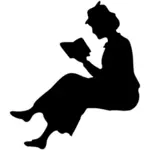 Reader silhouette