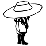 Child with large hat