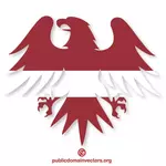 Lettiska flaggan emblem