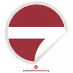 Bendera Latvia bulat stiker