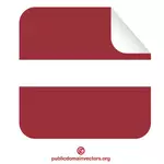Bendera Latvia persegi stiker