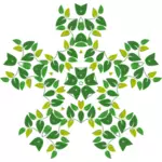 Quadrant shaped leafy pattern illustration