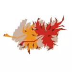 Frunze de toamna colorate desen vectorial