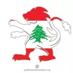 Libanesische Flagge Wappen