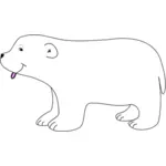 Vector image of little polar bear
