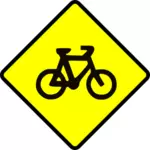 自行车警告标志矢量图像