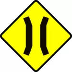 Мост впереди осторожно знак векторное изображение