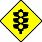 Светофоры осторожно знак векторное изображение