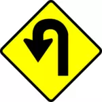 U-Turn attention signe image vectorielle
