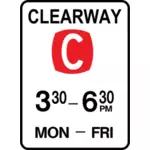 Immagine vettoriale di Cearway veicolo traffico roadsign