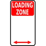 Loading zona lalu lintas roadsign vektor gambar