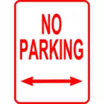 Nenhuma imagem de vetor estacionamento roadsign de tráfego