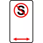 No standing zone traffic roadsign vector image