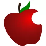 Äpple med bettet ikonen vektorritning