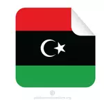 Bandera Nacional de la etiqueta engomada de Libia
