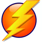 Lightning ikonen vektor illustration