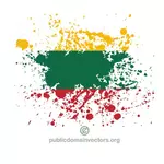 Éclaboussures d'encre aux couleurs du drapeau lituanien