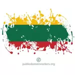 Lithuanian flag made with paint splatter