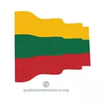 Wavy flag of Lithuania