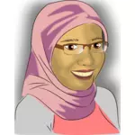 Femei Malay portret vector illustration