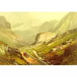 Passage between mountains