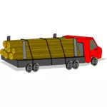 Logboekregistratie vrachtwagen vector afbeelding