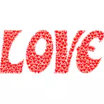 Typographie de coeur amour