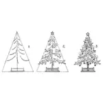 ثلاث خطوات شجرة عيد الميلاد