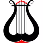 Vector clip art of lyre instrument