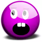 Vector graphics of purple smiley 2