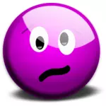 Vector drawing of purple smiley