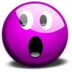 Grafică vectorială de violet OMG zâmbitoare