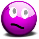 紫の有罪スマイリーのベクトル画像