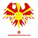 马其顿国旗在老鹰形状