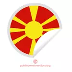 Makedonya Cumhuriyeti bayrağı ile etiket