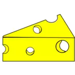 Vector drawing of piece of cheese