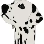 Dalmatian dog portrait vector image