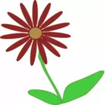 Ilustraţie de vector roşu daisy