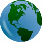 3D-maapallon vektori ClipArt-kuva