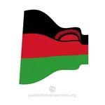 Wavy flag of Malawi