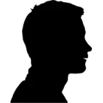 Male head profile silhouette