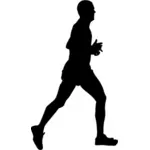 Männliche Läufer silhouette
